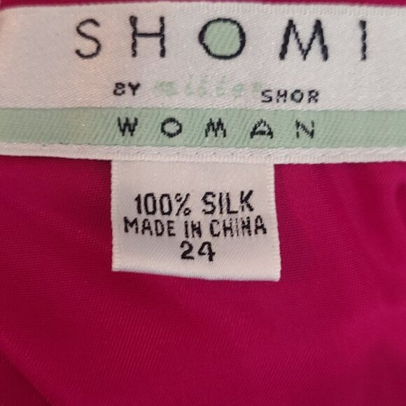 Shomi by Miller ShorNWT Women's Short Sleeve Dress Hot Pink Size 24 - Picture 8 of 9